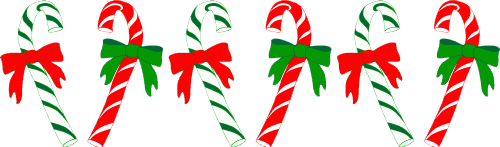 Clipart image of candy canes